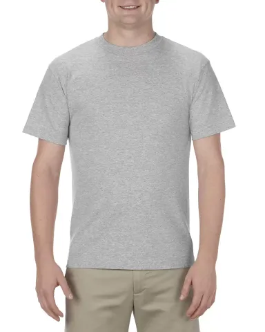 1301 Alstyle Adult Cotton Tee in Heather grey front view
