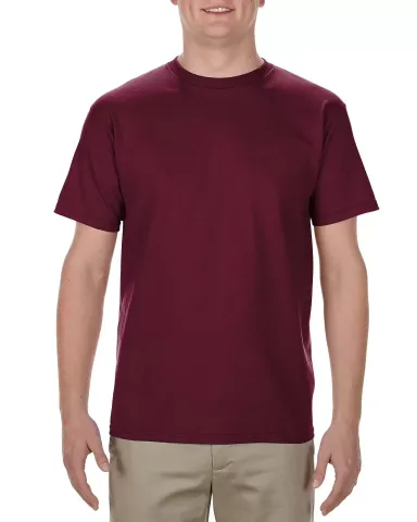 Alstyle 1701 Adult Tee BURGUNDY front view