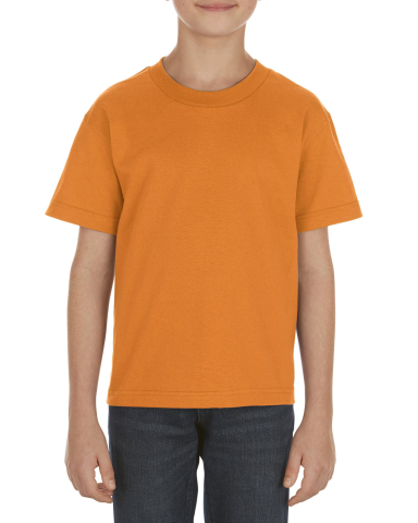 3381 ALSTYLE Youth Retail Short Sleeve Tee in Orange front view
