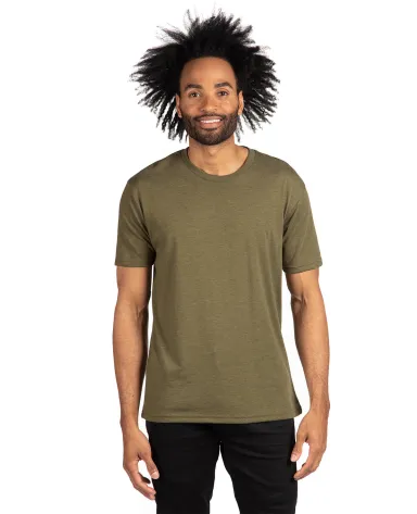 Next Level 6010 Men's Tri-Blend Crew in Military green front view