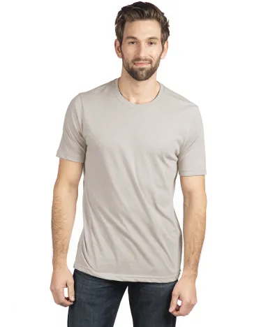 Next Level 6200 Men's Poly/Cotton Tee in Silver front view