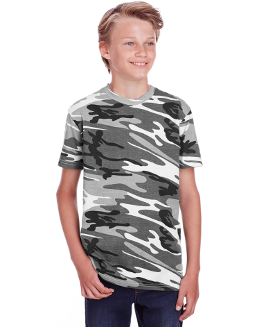 Code V 2207 Youth Camouflage T-Shirt in Urban woodland front view