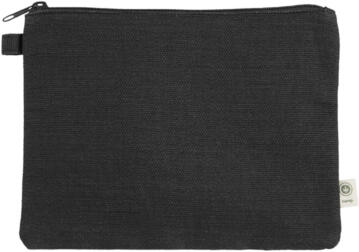 econscious EC8402 Hemp Pouch  in Black/ black front view