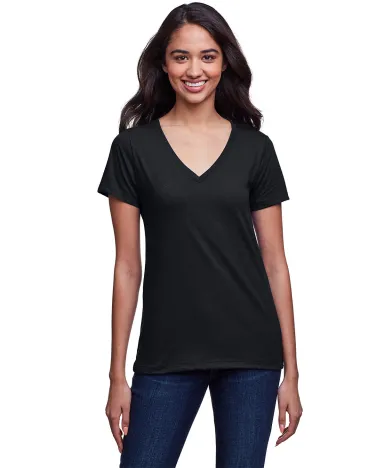 Next Level Apparel 4240 Women's Eco Performance V in Black front view