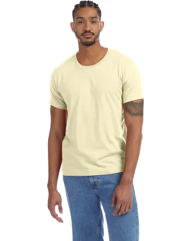 Alternative Apparel 1070 Unisex Go-To T-Shirt in Pale yellow front view
