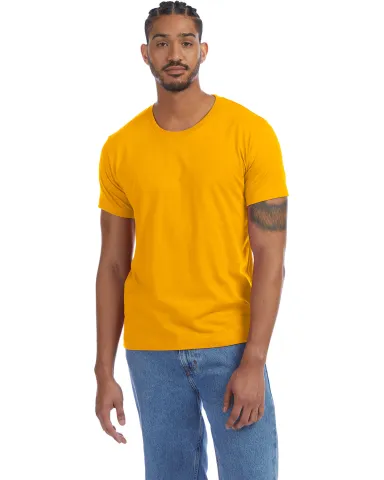 Alternative Apparel 1070 Unisex Go-To T-Shirt in Stay gold front view