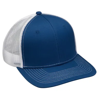 Adams Hats PV112 Adult Eclipse Cap in Royal/ white front view