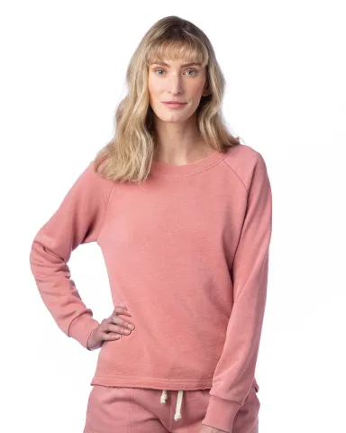 Alternative Apparel 8626 Ladies' Lazy Day Pullover in Rose bloom front view
