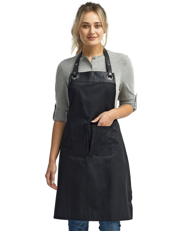 Artisan Collection by Reprime RP123 Espresso Bib A in Black/ black front view