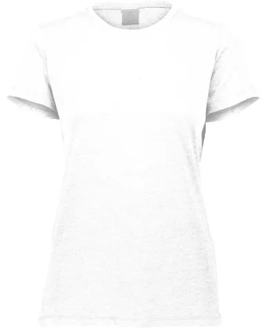 Augusta Sportswear 3067 Ladies' 3.8 oz., Tri-Blend WHITE front view