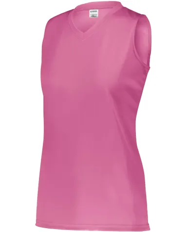 Augusta Sportswear 4795 Girls Sleeveless Wicking A ELECTRIC PINK front view