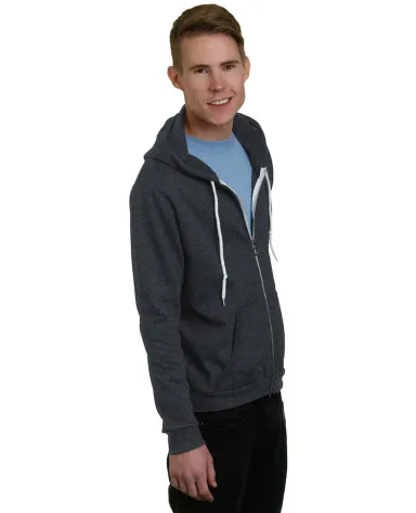 Bayside Apparel 875 Unisex 7 oz., 50/50 Full-Zip F in Charcoal heather front view