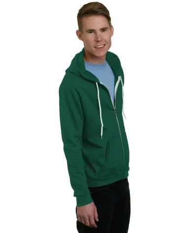 Bayside Apparel 875 Unisex 7 oz., 50/50 Full-Zip F in Hunter green front view