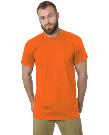 Bayside Apparel 5200 Tall 6.1 oz., Short Sleeve T- in Bright orange front view