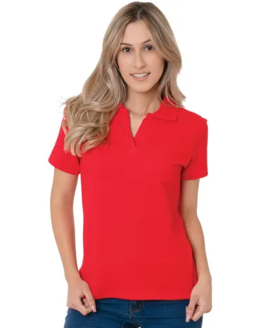 Bayside Apparel 1050 Junior's 6.2 oz., 100% Cotton in Red front view