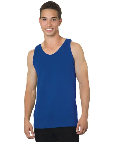Bayside Apparel 6500 Men's 6.1 oz., 100% Cotton Ta in Royal blue front view