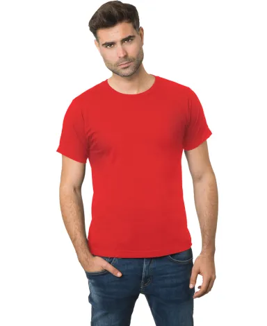 Bayside Apparel 9500 Unisex 4.2 oz., 100% Cotton F in Red front view