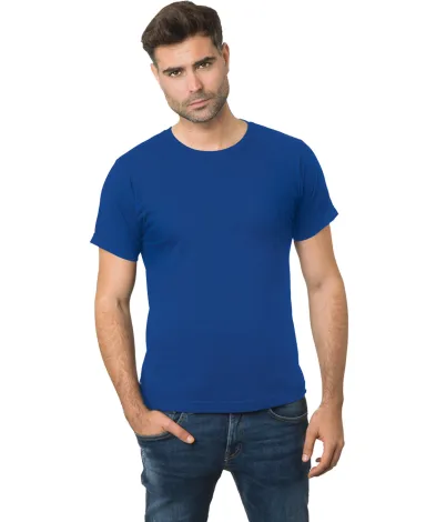 Bayside Apparel 9500 Unisex 4.2 oz., 100% Cotton F in Royal blue front view