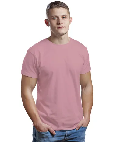 Bayside Apparel 9500 Unisex 4.2 oz., 100% Cotton F in Coral front view