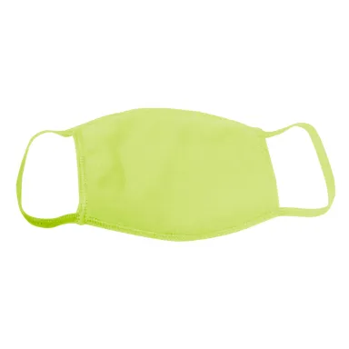 Bayside Apparel 1900 Adult Cotton Face Mask Made i in Lime green front view
