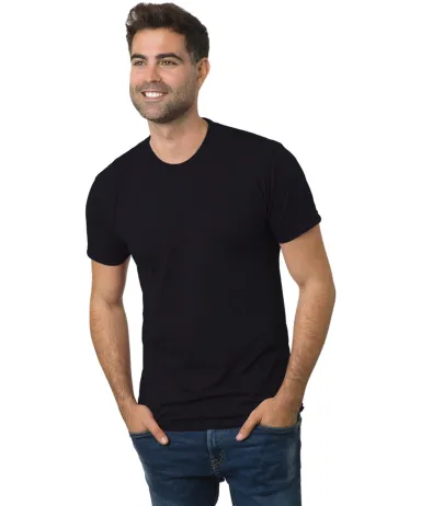 Bayside Apparel 9570 Unisex 4.2 oz., Triblend T-Sh in Solid black front view