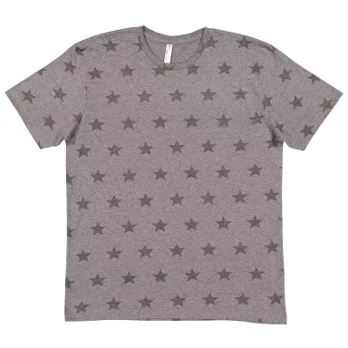 Code V 3929 Mens' Five Star T-Shirt GRAN HTHR STAR front view