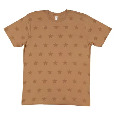 Code V 3929 Mens' Five Star T-Shirt COYOTE BRWN STAR front view