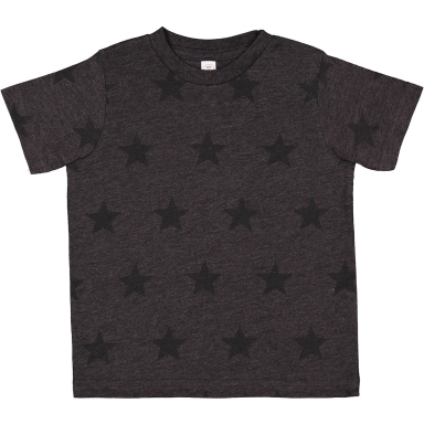 Code V 3029 Toddler Five Star T-Shirt in Smoke star front view