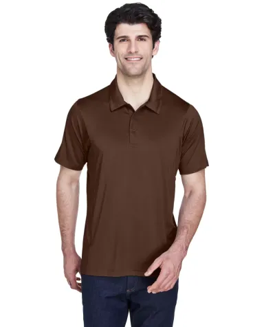 Core 365 TT20 Men's Charger Performance Polo SPORT DARK BROWN front view