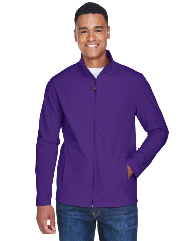 Team 365 TT80 Men's Leader Soft Shell Jacket in Sport purple front view