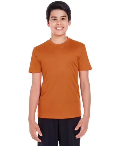 Core 365 TT11Y Youth Zone Performance T-Shirt SPRT BRNT ORANGE front view