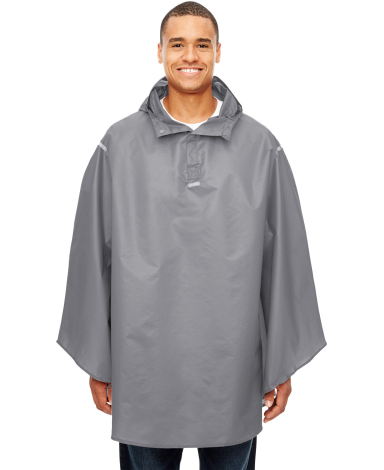 Team 365 TT71 Adult Zone Protect Packable Poncho in Sport graphite front view