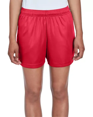 Core 365 TT11SHW Ladies' Zone Performance Short  SPORT RED front view