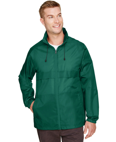 Team 365 TT73 Adult Zone Protect Lightweight Jacke in Sport forest front view