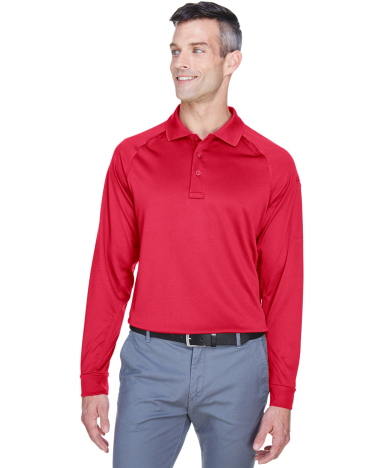 Harriton M211L Men's Advantage Snag Protection Plu in Red front view