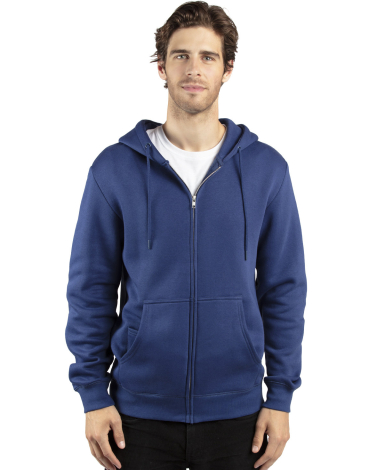 Threadfast Apparel 320Z Unisex Ultimate Fleece Ful in Navy front view