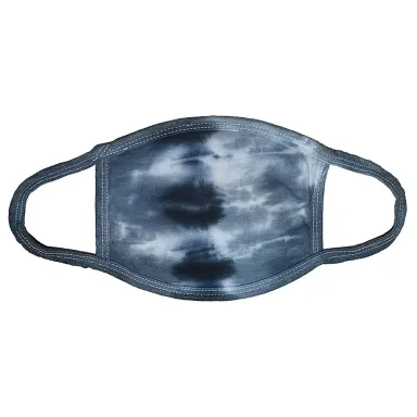 Tie-Dye 9122 Adult Face Mask MULTI BLACK front view