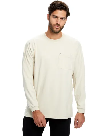 US Blanks US5544 Men's Flame Resistant Long Sleeve in Sand front view