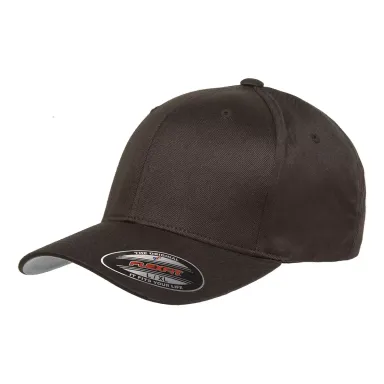 Yupoong-Flex Fit 6277 Adult Wooly 6-Panel Cap BROWN front view