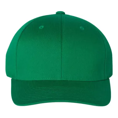 Yupoong-Flex Fit 6277 Adult Wooly 6-Panel Cap PEPPER GREEN front view