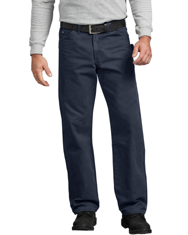 Dickies DU336R Men's Relaxed Fit Straight-Leg Carp in Dark navy _38 front view