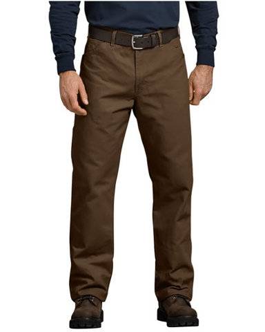 Dickies 1939R Unisex Relaxed Fit Straight Leg Carp in Rinsed timber _38 front view