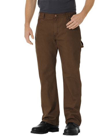 Dickies DU250 Men's Relaxed Fit Straight-Leg Carpe in Rinsed timber _38 front view