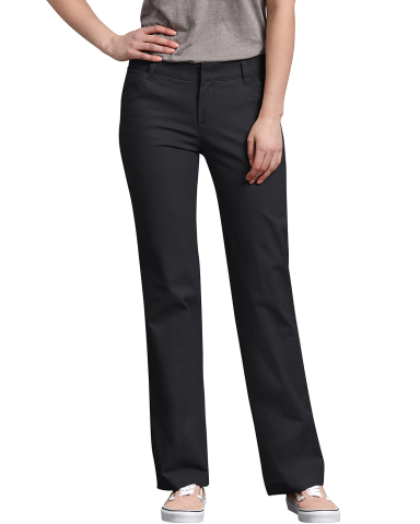 Dickies FP31 Ladies' Relaxed Straight Stretch Twil in Black _06 front view