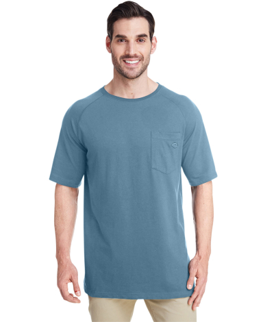 Dickies SS600 Men's 5.5 oz. Temp-IQ Performance T- in Dusty blue front view