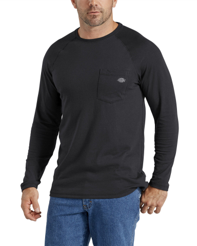 Dickies SL600 Men's Temp-iQ Performance Cooling Lo in Black front view