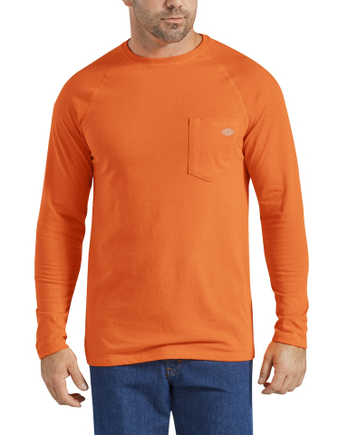 Dickies SL600 Men's Temp-iQ Performance Cooling Lo in Bright orange front view