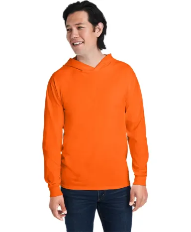 Fruit of the Loom 4930LSH Men's HD Cotton™ Jerse SAFETY ORANGE front view