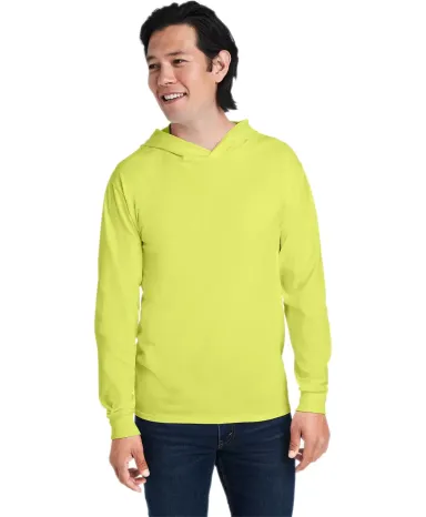 Fruit of the Loom 4930LSH Men's HD Cotton™ Jerse SAFETY GREEN front view