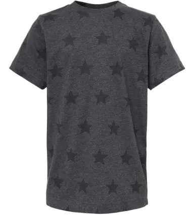Code V 2229 Youth Five Star Tee SMOKE STAR front view